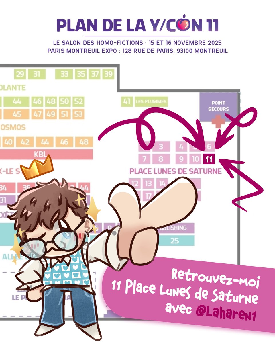 foryourmajesty_'s tweet image. I’ll be at Y/CON Paris on November 15–16 💃
Here’s what you’ll find at my table (lots of lesbian ships✨)
You can find me at 11 Place Lunes de Saturne with @laharen1 :)) come say hi!!
(1/2)