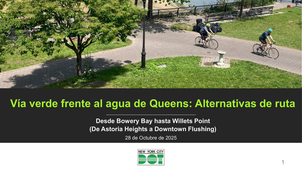 NYCDOTProjects's tweet image. Queens
                                          Waterfront Greenway: Route Alternatives - Bowery Bay to Willets Point -
                                          October 2025 (Spanish) nyc.gov/html/dot/downl…