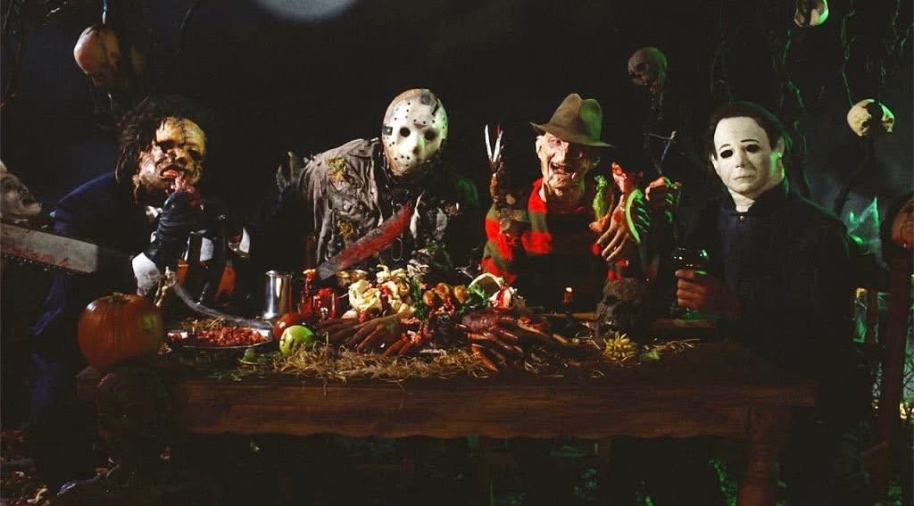 VHSDVDBLURAY4K's tweet image. 37 years ago today 

Leather face, Jason Voorhees,
Freddy Krueger and Michael Myers appeared together for the first time ever and were dubbed "The Four Horsemen of Horror"