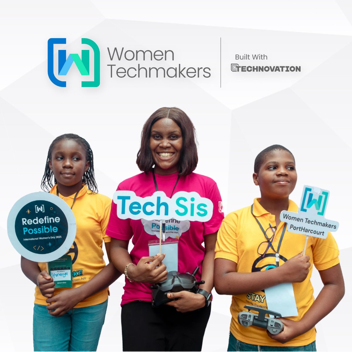 WomenTechmakers's tweet image. Women Techmakers are inspiring the next generation of girls in tech.

This year&apos;s International Women&apos;s Day event in Port Harcourt, Nigeria included Team Appsolute who would later go on to win Technovation&apos;s Beginner Division Grand Prize.
@WTMPH

#WomenTechmakers #Technovation