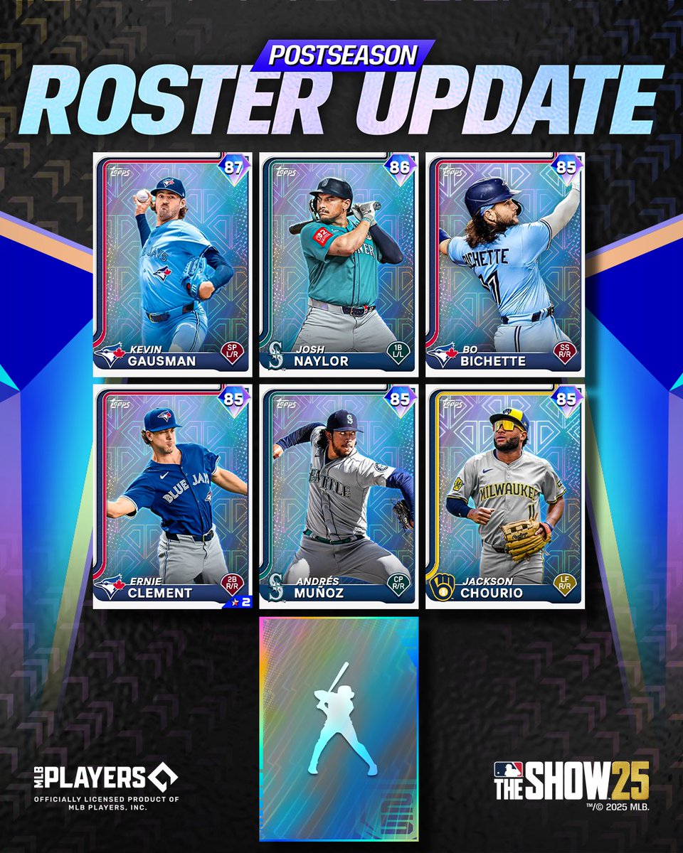 MLBTheShow's tweet image. What a #Postseason!!!

The final Attributes update in #MLBTheShow 25 is now live!