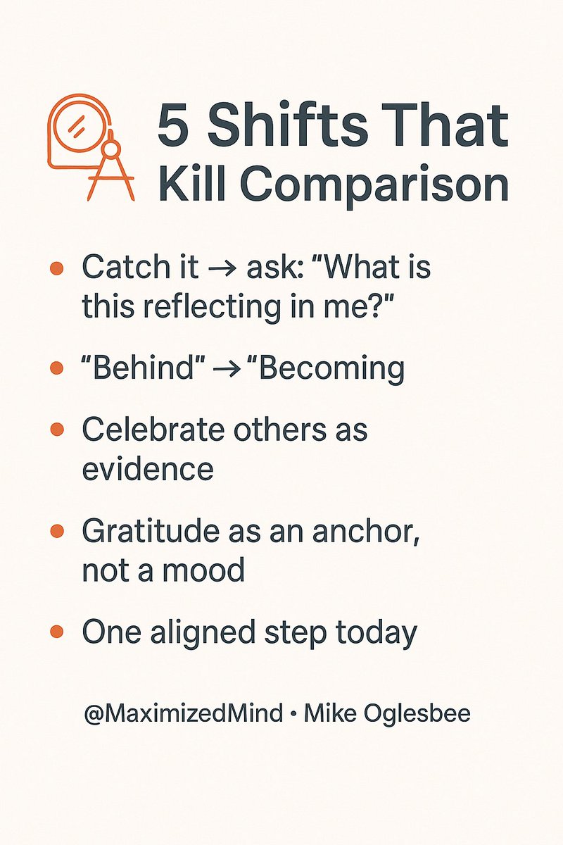 MikeOglesbee_'s tweet image. Comparison isn’t clarity—it’s a nervous system reflex.
Try this today: catch it, breathe, ask “What is this reflecting in me to grow?”
Then take one aligned step at your pace.

Deep dive in this week’s video: youtu.be/LrWbwGREIu0

#YourPathIsSacred #StopComparing #MindsetShift…