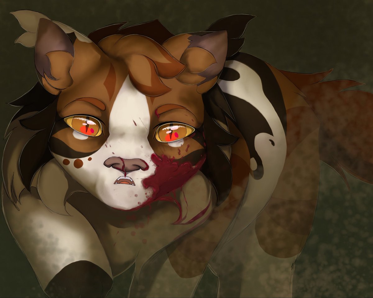 SnowlyLika's tweet photo. I can finally share this! It’s my best artwork yet and was allowed to draw this for our Halloween edition ‘secret Santa’, Secret Scarer!

#art #halloween #warriorcats 

I am also trying to get a #VGenCode so if you can like and comment I would so immensely greatful! #vgen https://t.co/Jqhnpp3KeL