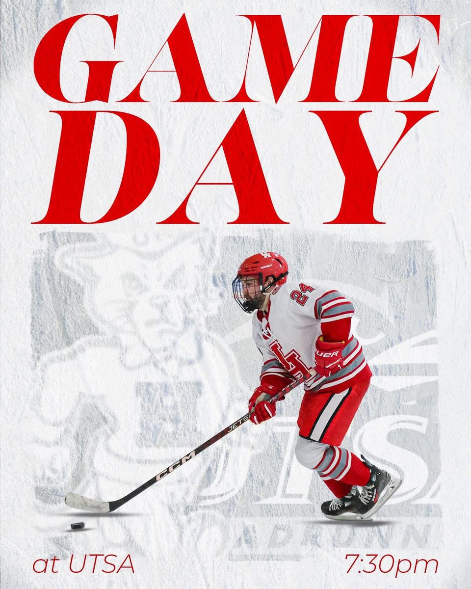 Tonight <a href="/uh_hockey/">Official UH Ice Hockey Club</a> will be on the road in San Antonio as they take on UTSA 

You can watch here: youtube.com/@roadrunnerice…