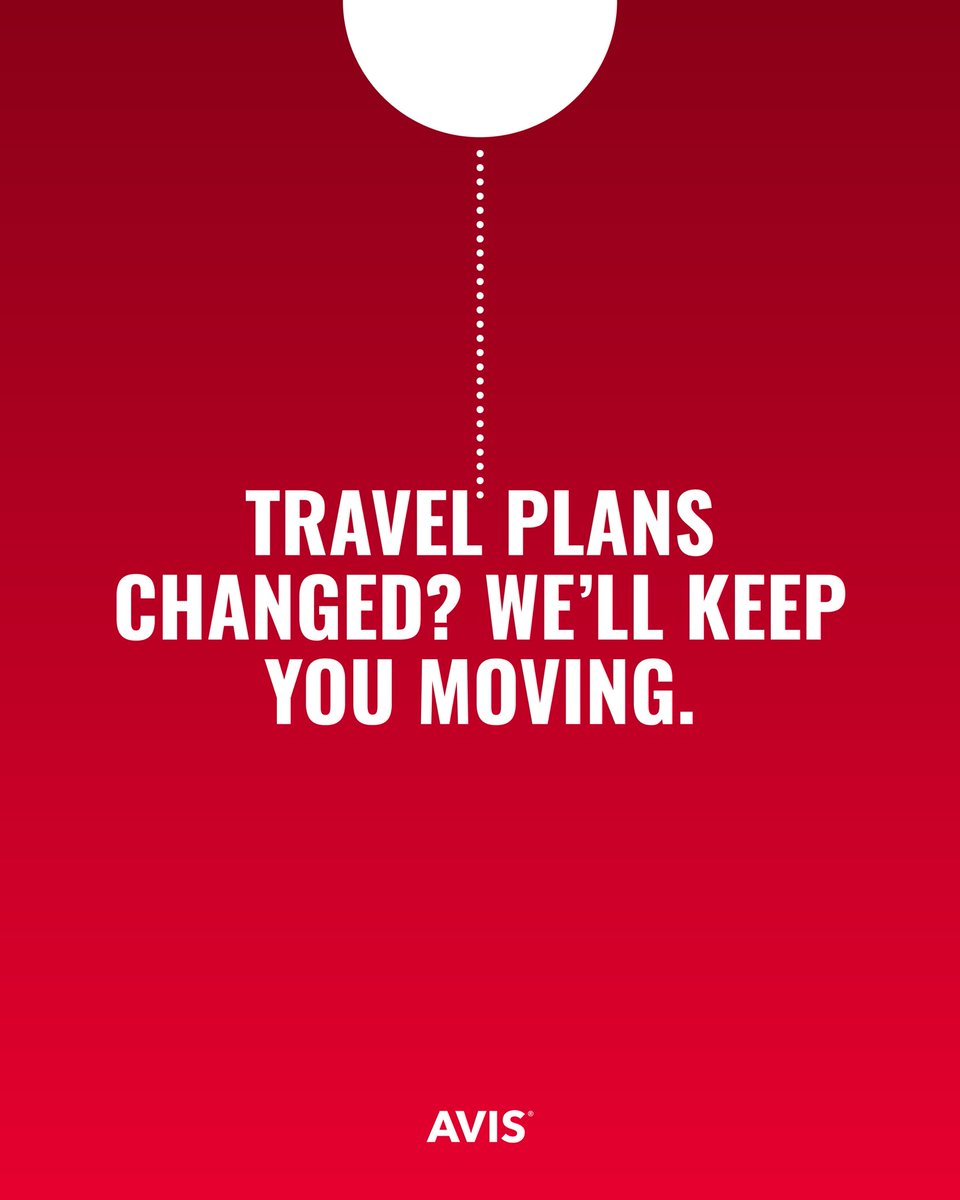 Avis's tweet image. ✈️ Travel plans changed? Avis keeps you moving with flexible one-way and round-trip rentals at 1,000+ locations - helping you stay on track, wherever you’re headed. #Avis #Travel #KeepMoving #Onewaytravel

Book now: avis.com/en/reservation…