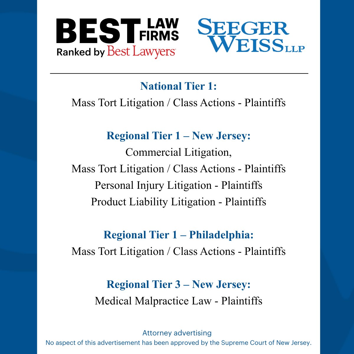 Seeger Weiss LLP tweet media