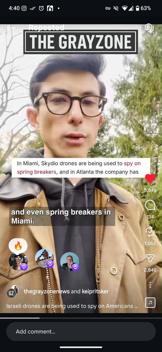 here's some screenshots of a video on Instagram of some key points about an Nvidia powered AI drone system used in Palestine and American cities (with the hope of using them as first responders here ... i think community policing and civilian oversight/participation, especially