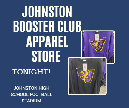 JCSDBoosterClub's tweet photo. Come out to the Johnston football playoff game tonight and stop by the apparel store to get some Johnston sweatshirts, blankets, and stocking caps to keep you warm during the game! https://t.co/EMyNmJ1ccN