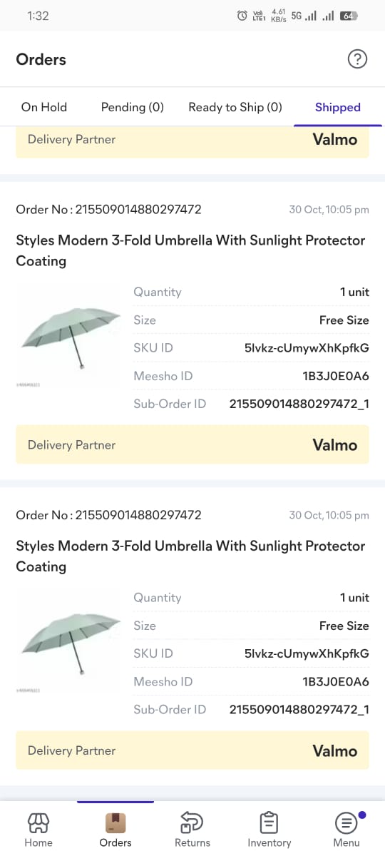 Sandymartin98's tweet photo. @meesho_support @viditaatrey 
Hi team I'm a meesho seller and I have raised the multiple tickets regarding your delivery partner Valmo they didn't pick the product from the pick up location and mark as shipped. I didn't have any response yet. This is very disgusting. https://t.co/vrpEXipYMi