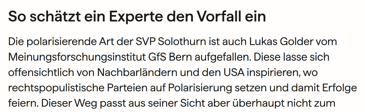 Hei Lukas Golder <a href="/LukasGolder/">Lukas Golder</a> von <a href="/gfsbern/">gfs.bern</a> 

Die Unsäglichkeit, politische Gegner als Feinde zu bezeichnen, kommt nicht nur von den "bösen Rechtspopulisten."

In 🇩🇪 kommt das von einer mittigen Regierungspartei.

x.com/Markus_Soeder/…