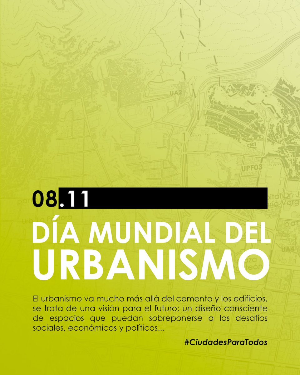 ffabucv's tweet photo. Hoy, 8 de noviembre, celebramos el día mundial del urbanismo y, con él, el inmenso poder de la planificación para transformar nuestras ciudades. https://t.co/J2DAwYvquJ