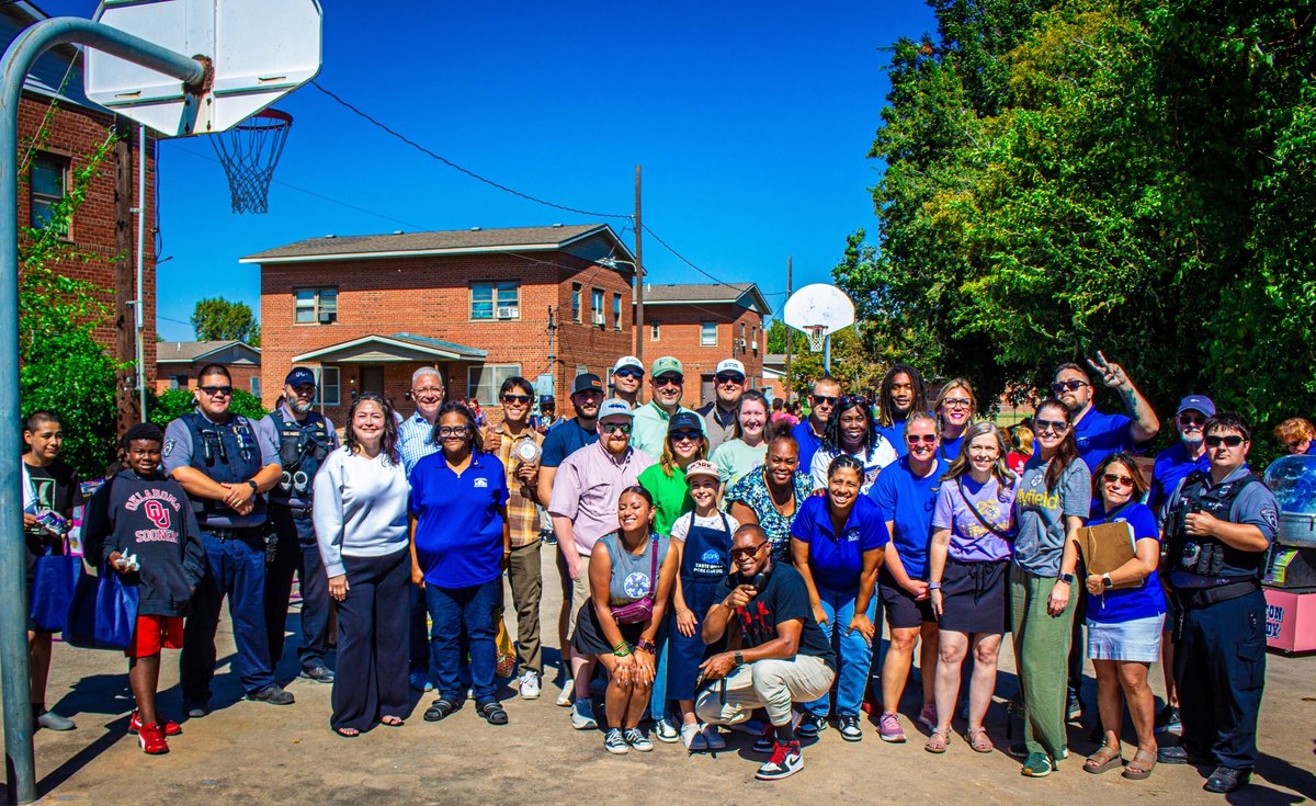 HousingOKC's tweet photo. Will Rogers Courts residents and local partners came together for a festive neighborhood day and to unveil the CNI Westwood Exchange Transformation Plan. 

Residents enjoyed music, games, free food, face painting, jump houses and connecting with their neighbors. 

This fun wouldn’t have been possible without our partners, including All 4 Food, @OKYouthExpo, the Pork Council, @okgoodwill, @LilyfieldOK, Representative Arturo Alonso-Sandoval, Senator Michael Brooks, and the Community Action Agency Head Start.  

📸: Samms Vision Photography