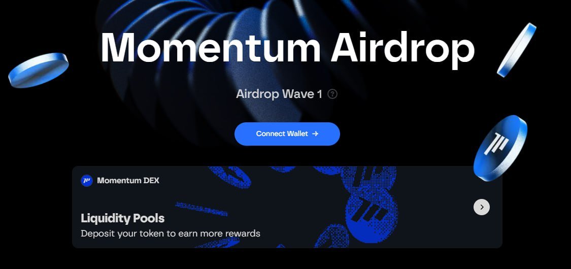 If you have previously traded on <a href="/MMTFinance/">MomentumⓂ️Ⓜ️T</a> or added liquidity, you might have won an Airdrop. 

✅How to Check?
→ Go to link: airdrop.mmt.finance
→ Connect your wallet by saying “Connect Wallet”
→ Your eligibility status will appear on the screen.

👀Criteria:
• Trading