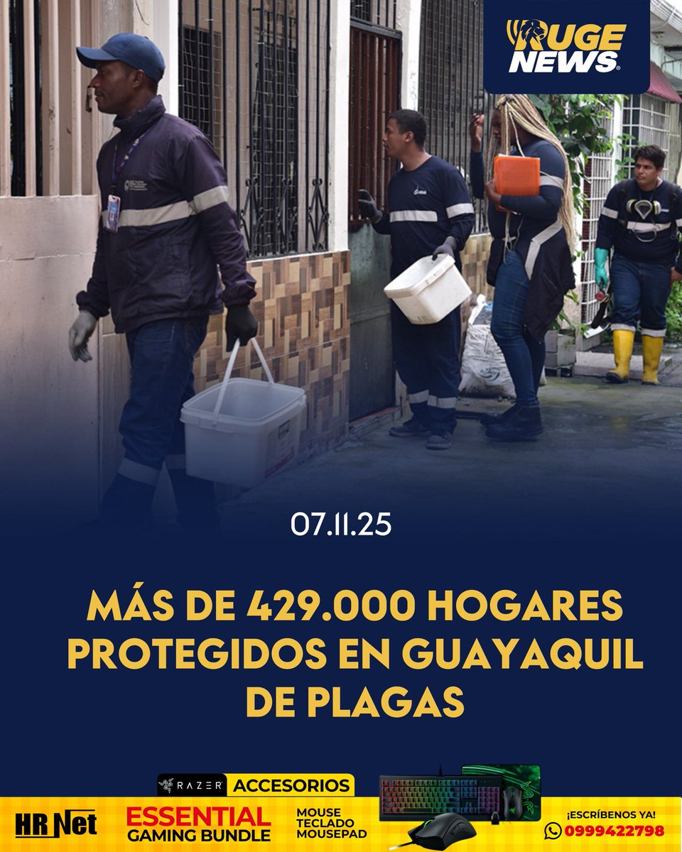 La Alcaldía de Guayaquil, liderada por <a href="/aquilesalvarez/">Aquiles Alvarez Henriques</a>, fortalece la salud preventiva con brigadas de fumigación y desratización que han beneficiado a más de 429.000 hogares en zonas urbanas y rurales del cantón.

A través de la Dirección de Salud e Higiene, se ejecutan acciones