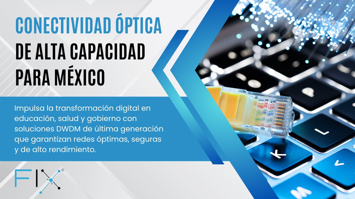 fix_uno's tweet photo. @FixUnofortalece la conectividad en México con su nueva alianza estratégica con Padtec: soluciones ópticas de alta capacidad (DWDM) para redes óptimas en educación, salud y gobierno. 
#FixUno #InfraestructuraÓptica #ConectividadEmpresarial #TransformaciónDigital https://t.co/LqBIF8ozZ5