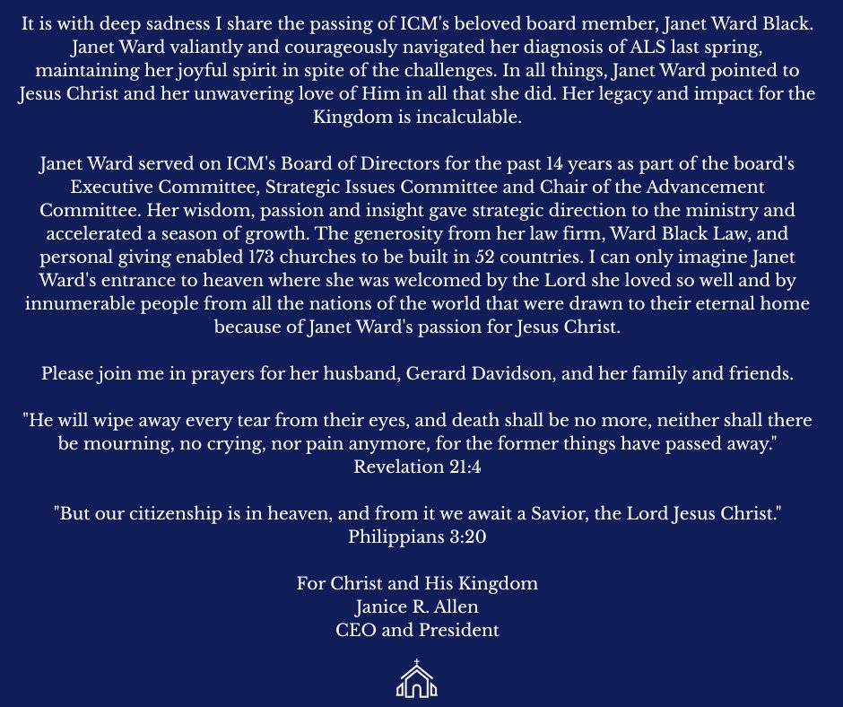 ICM_Builds's tweet photo. "But our citizenship is in heaven, and from it we await a Savior, the Lord Jesus Christ."
Philippians 3:20

Ward Black Law Official Statement:
https://t.co/hTdp9F49Zh https://t.co/c7WSX5sfsx