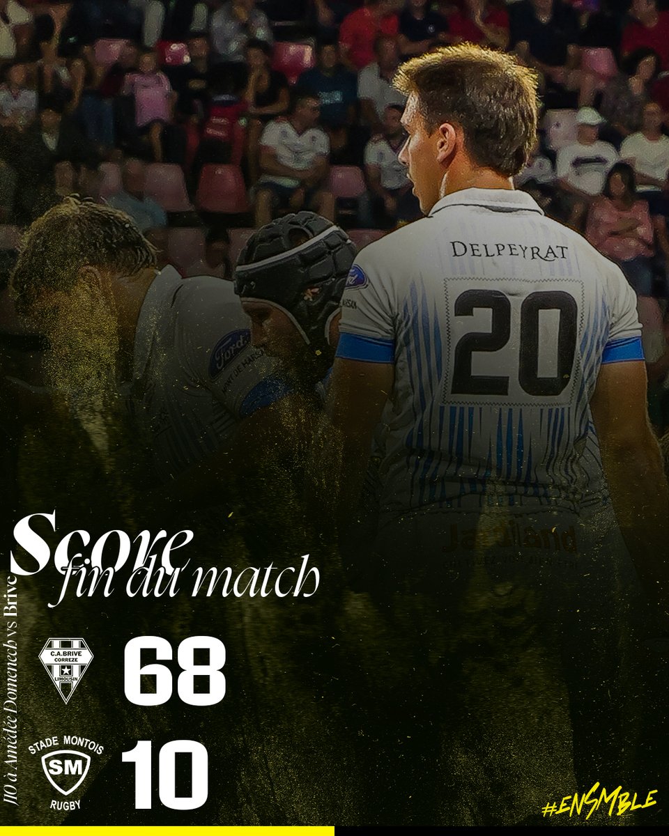 𝑭𝒊𝒏 𝒅𝒖 𝒎𝒂𝒕𝒄𝒉 au stade Amédée-Domenech, nos Montois s'inclinent face au CAB 68 à 10

#enSMble #proD2