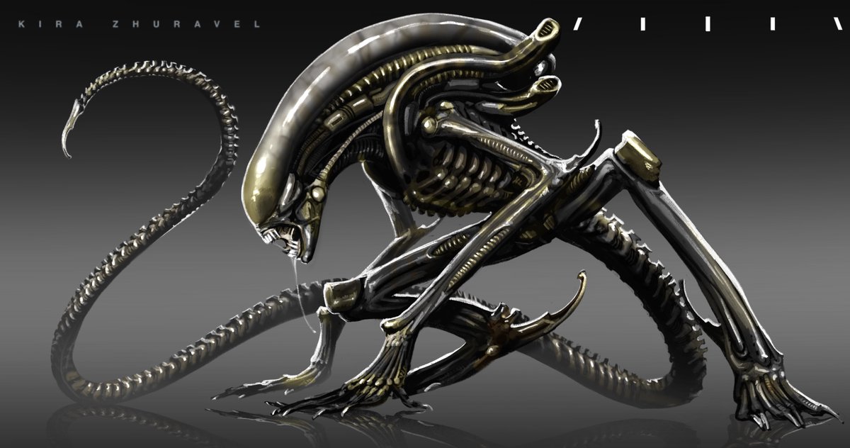 kyrazhuravel's tweet image. Xenomorph, modernized redesign