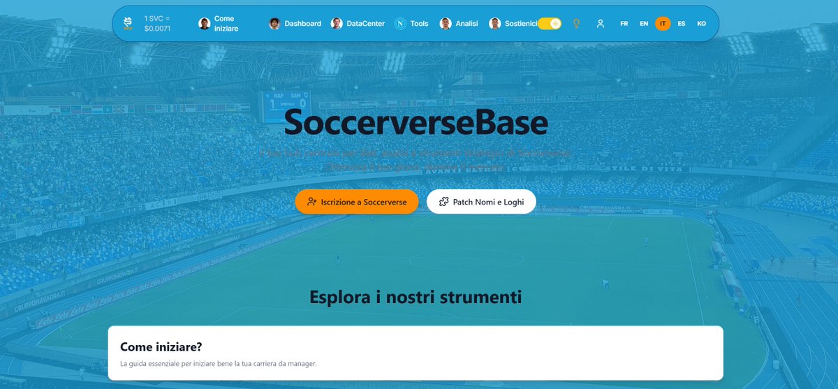 If you missed this morning’s stream, here’s the surprise 👀
The Napoli theme is back! 🇮🇹

Switch your language to Italian and type bigboss on your keyboard.

On mobile: switch to Italian and long press the “SoccerverseBase” title.

The magic will happen. 💫

<a href="/soccerverse/">Soccerverse</a>