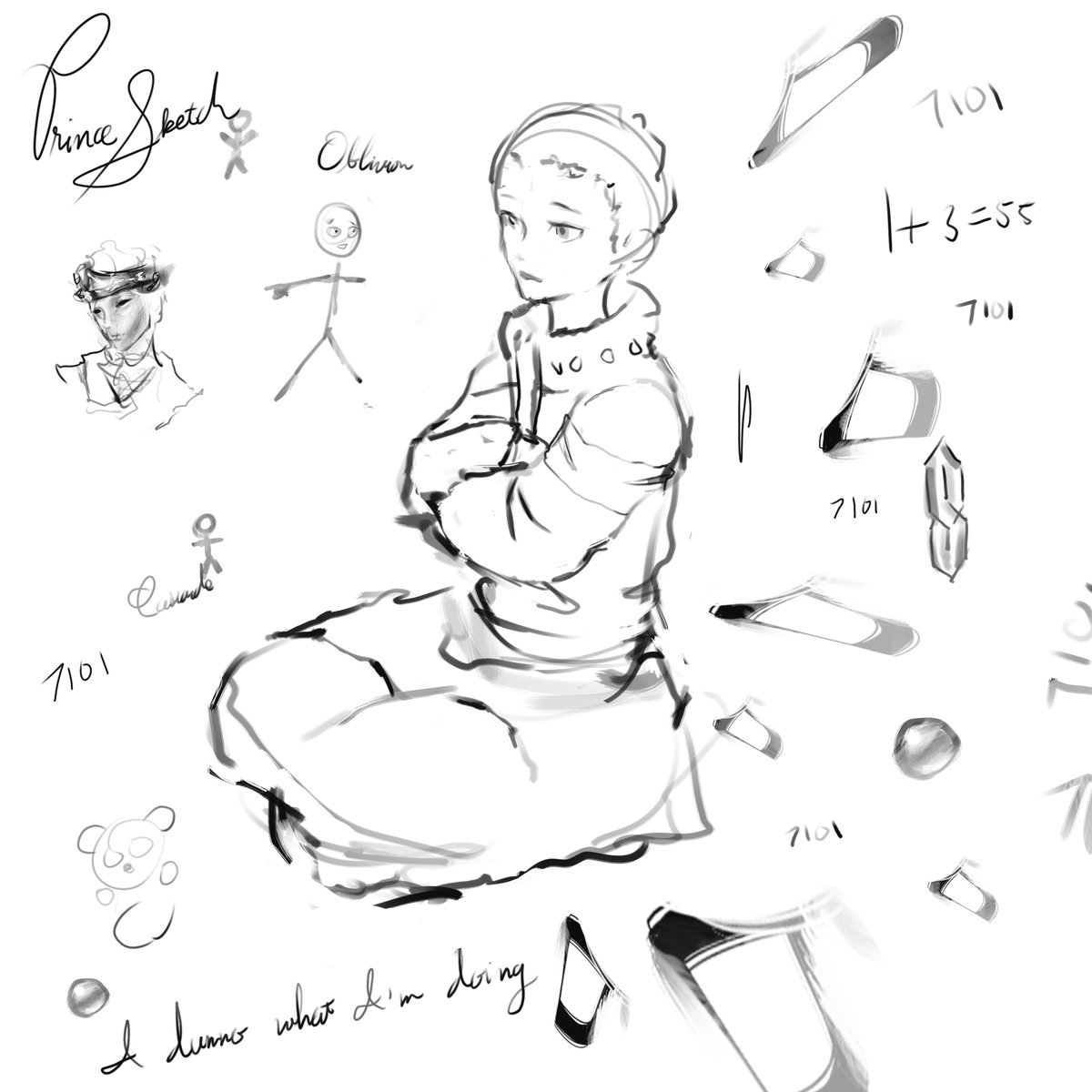 princendonga's tweet image. I drew this yesterday and I forgot to post it. This is what I call a digital sketch book..... whatever.😂