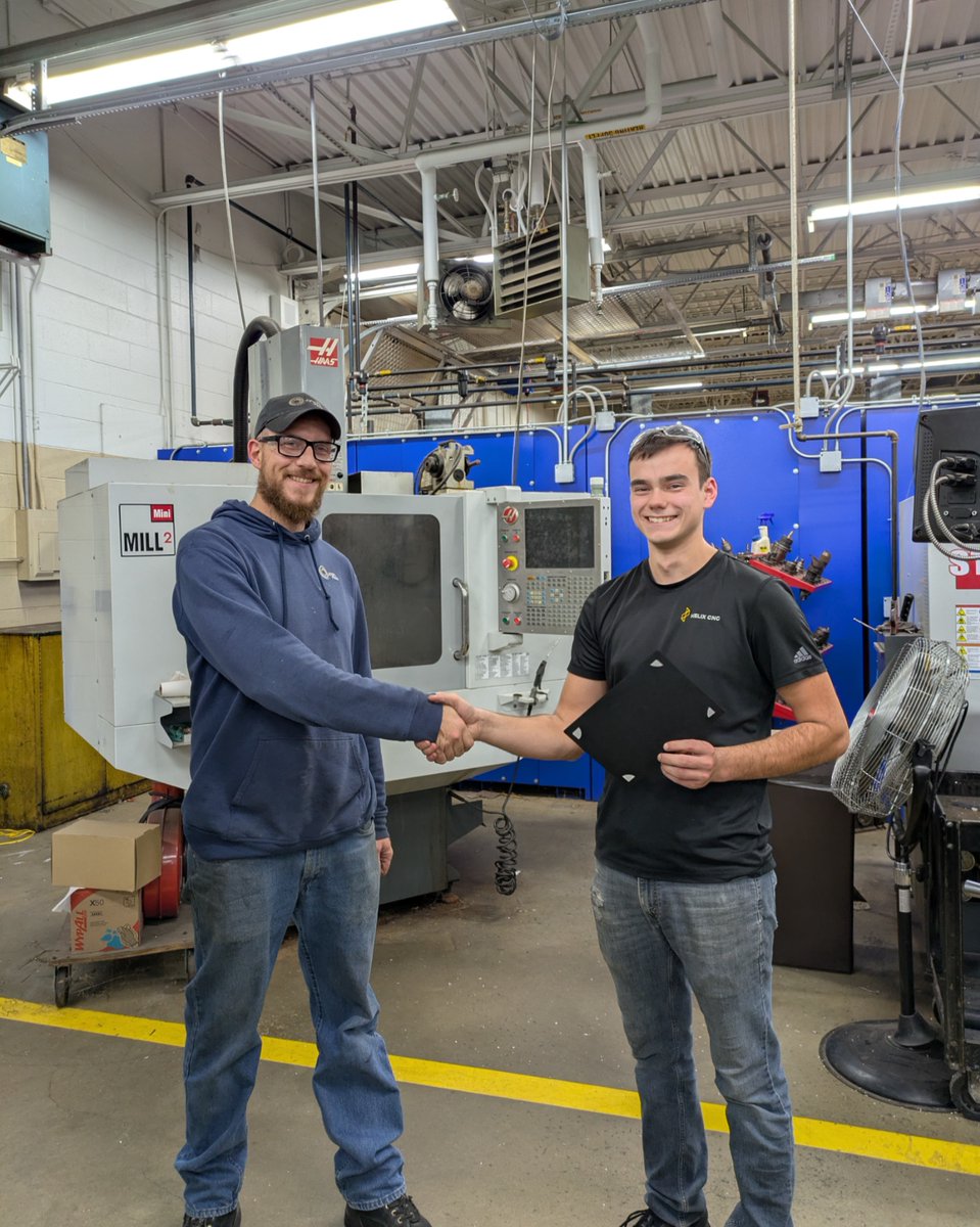 thompsonmtec's tweet photo. Huge congratulations to our newest certified CNC Machinist! 🎉

Your dedication at Thompson M-TEC has officially paid off. We can't wait to see you start shaping the future of manufacturing! 🛠️ https://t.co/34yP89CtUa