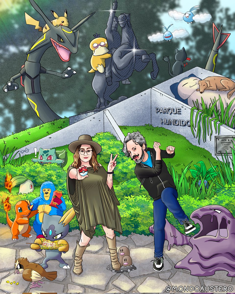 ¡Hola amigñs! Les comparto una ilustración que hice de <a href="/SandyCoben/">SandyCoben ❤️‍🔥</a> y <a href="/morfosaurio/">o ɟ ɹ o ɯ</a> en una aventura Pokémon. Como compañero Pokemongoliever, ¡espero que les guste mucho!

❤️🤍

#pokemongo #ilustracion #digitalart #artedigital