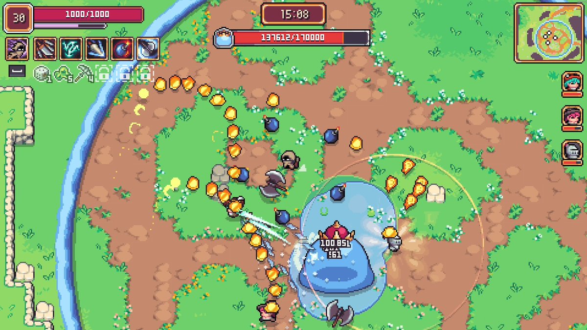 QuickstrawGames's tweet image. Hey #pitchyagame 

Survivors Guild is an online co-op bullet heaven where you:

🫡party up with your friends
☠️defeat bosses
🏅complete quests
⚒️craft unique builds

steam link in bio