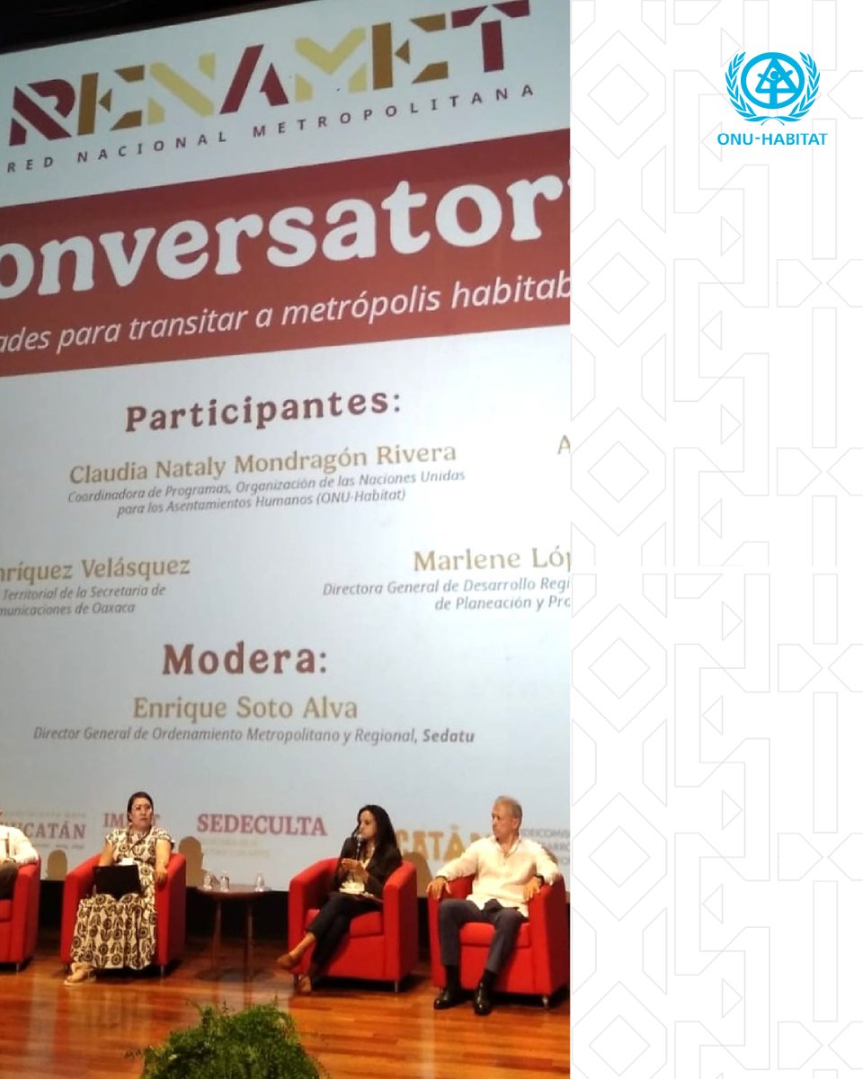 ONUHabitatMCC's tweet photo. 🏙️“La base de la ciudad metropolitana no es de cemento e infraestructura, sino de pactos y alianzas. Creemos territorios compartidos”.🤝Claudia Mondragón @cnatam, especialista de @onuhabitatalc, durante su participación en la #ReNaMet de Metrópolis habitables y sostenibles. https://t.co/apiJiVYYtu