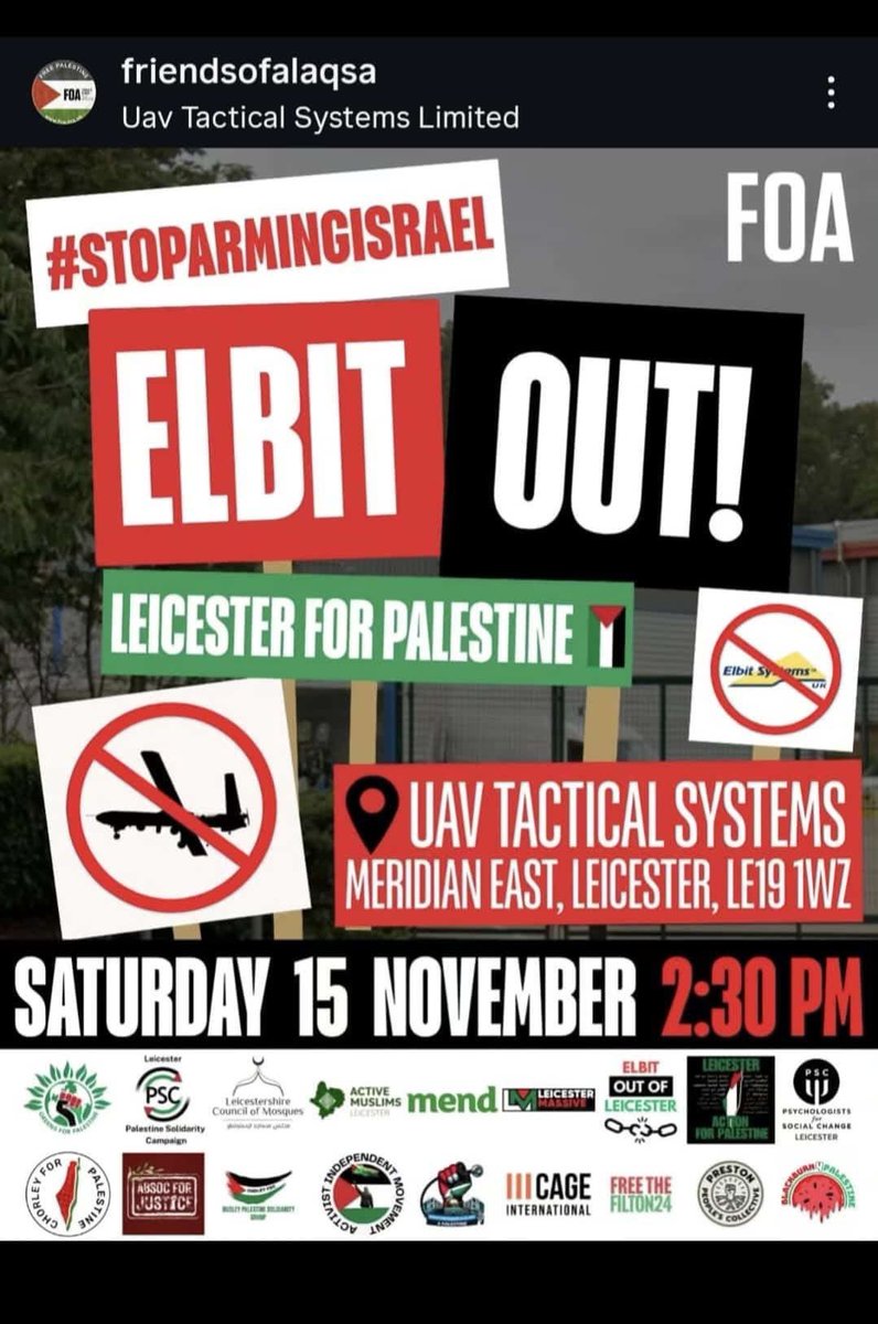 Tonight’s pots &amp; pans demo was noisy and uplifting. Put the date of the Elbit demo in your diary to shut down the Israeli arms trade in the UK.