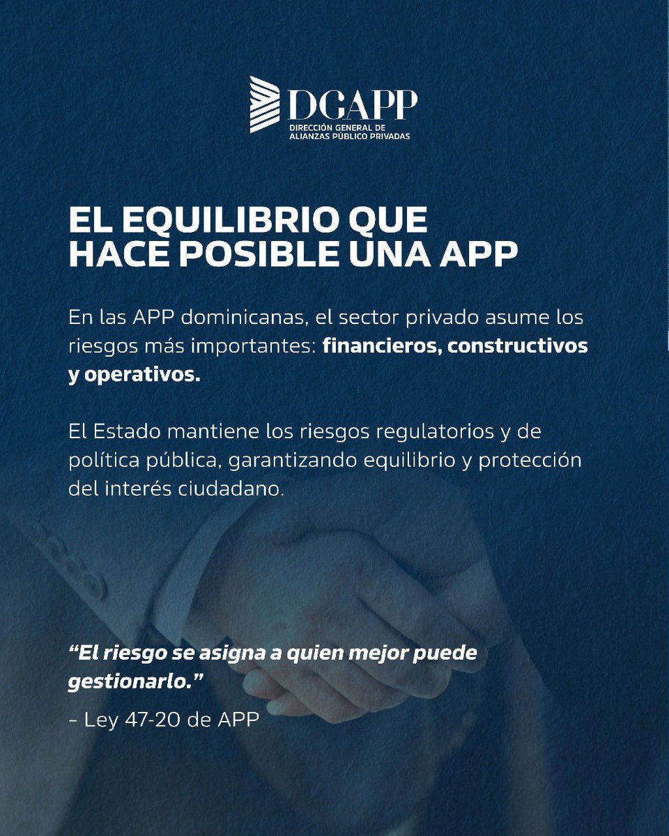 DGAPPRD's tweet image. Las Alianzas Público-Privadas (APP) permiten que el sector público y el privado trabajen juntos para ofrecer mejores servicios a la ciudadanía.