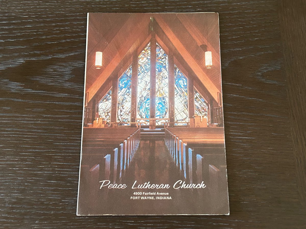 HeiligeBibel's tweet image. My wife and I were baptized and confirmed at the same church in Fort Wayne.  Her godmother kept the baptismal bulletin.  #Baptism #LCMS #Lutheran