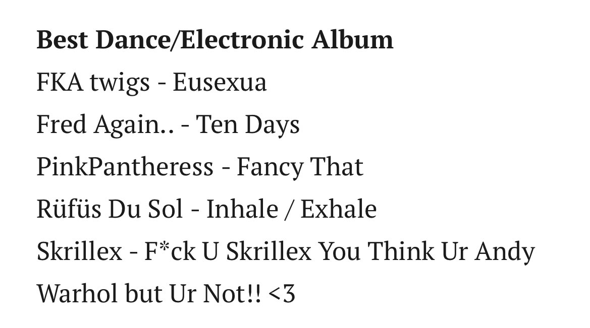 gjonesbass's tweet image. the skrillex project with our collab is up for a grammy let’s fucking go 😭