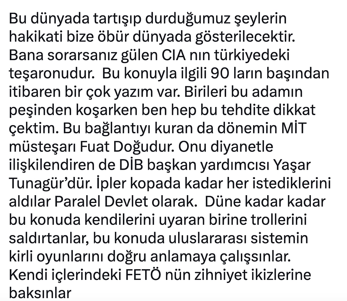 DarthOMaul's tweet photo. @aDilipak Sayın şahsın Fetullah Gülen öldükten sonraki tweetleri. Başka söze gerek yok sanırım, anlayan anladı. https://t.co/AOc7posCAh