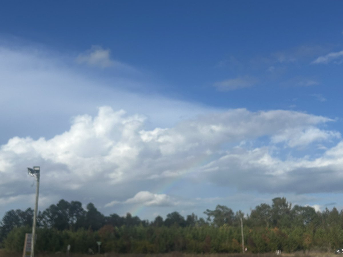nwfltracking's tweet image. A rainbow has made an appearance here in Brewton, Alabama 

@rzweather