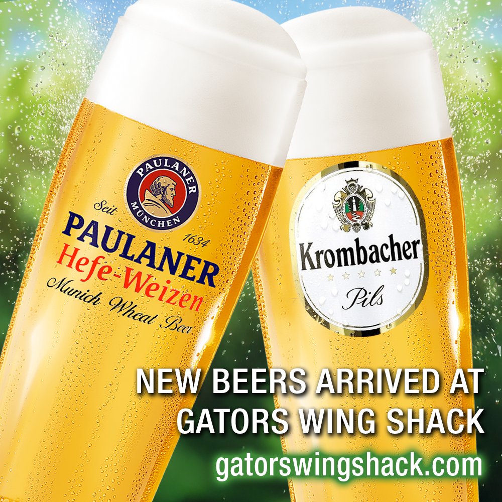 GATORSWINGSHACK's tweet image. 🍺 @GatorsWingShack Welcomes NEW BEERS!
PLUS
We have a large selection of OVER 60 awesome beers!
🍺 🍺 🍺
CHOOSE FROM A WIDE LIST OF CRAFT BEERS (DOMESTIC &amp;amp; IMPORTED)
