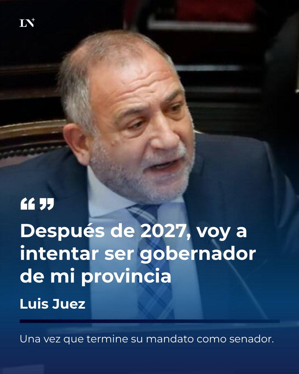 💬 "Si Dios me da la posibilidad y salud, voy a intentar por cuarta vez ser gobernador de mi provincia", dijo Luis Juez.

Explicó que lo hará luego de que termine su mandato como senador el 10 diciembre de 2027. 

🔹 En El noticiero de LN+