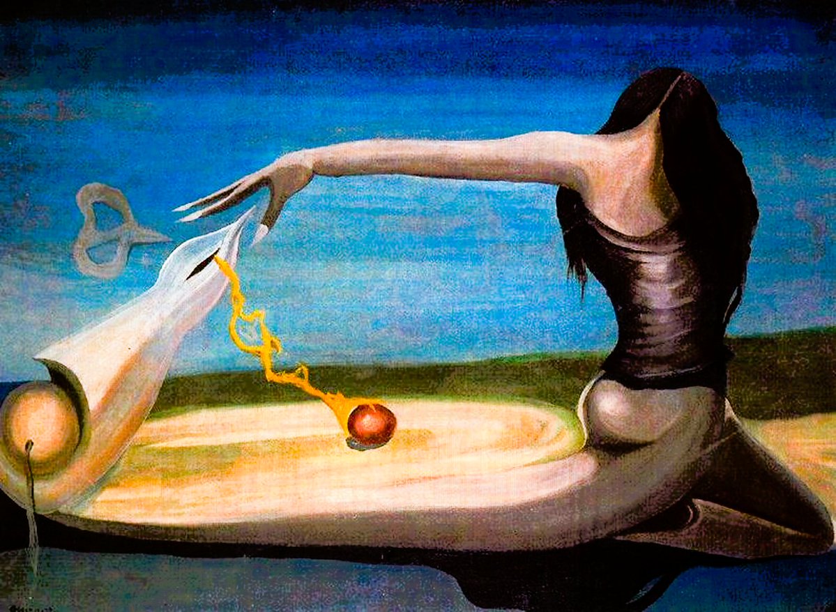 Oscar M. Domínguez,  1906 – 1957,  Spanish-born French surrealist painter;  1933 The Red Ball