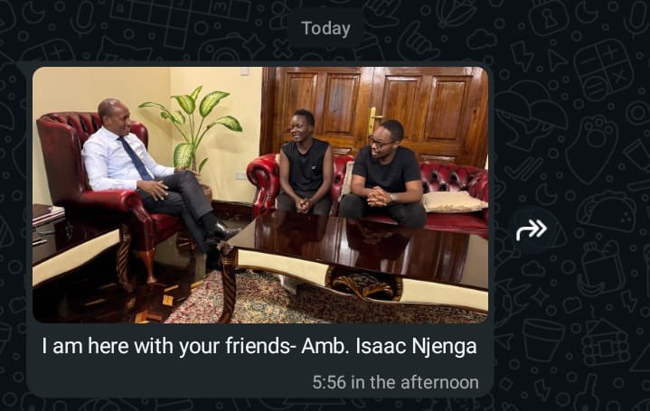 The High Commissioner, <a href="/Amb_IsaacNjenga/">Isaac Njenga</a>, has been exceptionally kind. Personally sharing updates ever since Fred and other Kenyans’ detention in Tanzania was brought to attention. A true embodiment of humility, compassion, and strength in leadership.