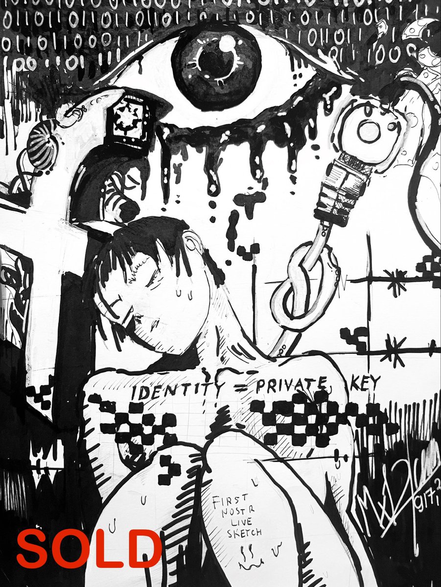 2 of 7 #nostr live sketches are sold!!!

5 left, all created live only on Nostr and available for 150,000 sats 

#einundzwanzig #bitcoin #artstr #art #bitcoinart #freedom