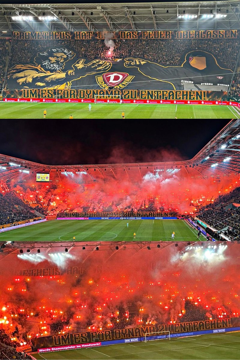 What a show by Dynamo Dresden Fans 🔥😮‍💨

 #SGDFCN (📷<a href="/Ultramaniatics/">𝕊𝕋𝔸ℕ𝔻 𝕐𝕆𝕌ℝ 𝔾ℝ𝕆𝕌ℕ𝔻 👊</a>)
