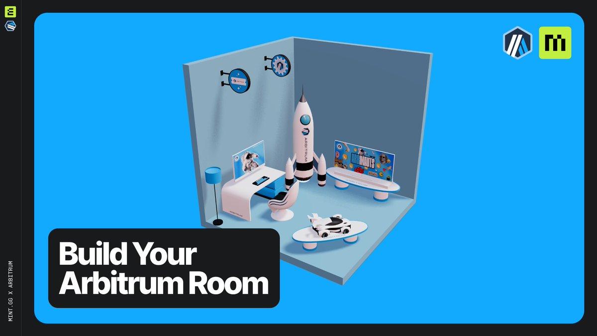 Arbitrum Everywhere meets Mint.gg.

Builders can design immersive spaces using exclusive Arbitrum-themed assets, and effortlessly show off their NFT collections in customizable virtual rooms, all on  Appchain, and <a href="/arbitrum/">Arbitrum</a> chain.