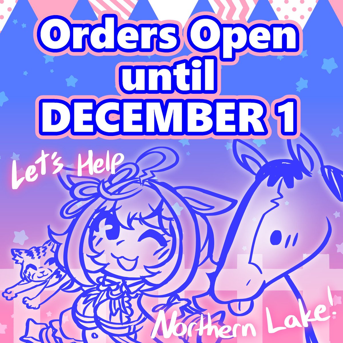 hey did YOU like this design? do you want it on a shirt? do you want to help support meisho doto's farm, northern lake?

umashop will be opening later today, go there NOW, link below