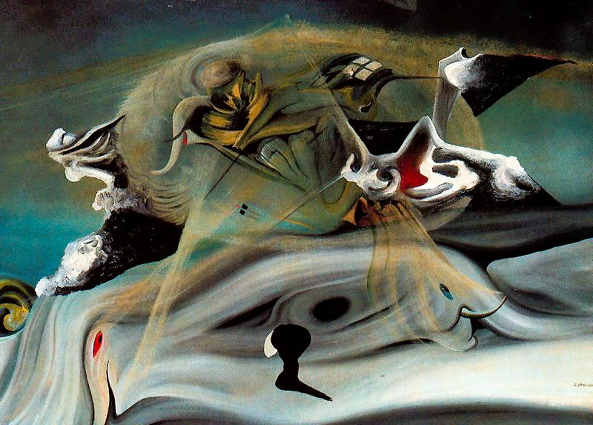 Oscar M. Domínguez,  1906 – 1957,  Spanish-born French surrealist painter;  1939 The Transparent chamber