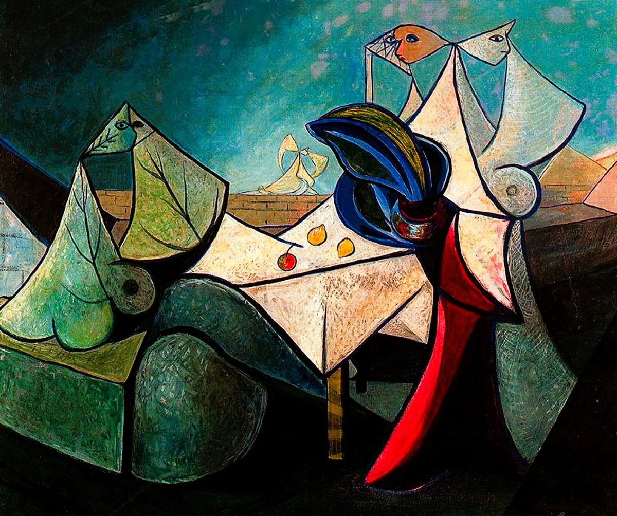 Oscar M. Domínguez,  1906 – 1957,  Spanish-born French surrealist painter;  1942 Women