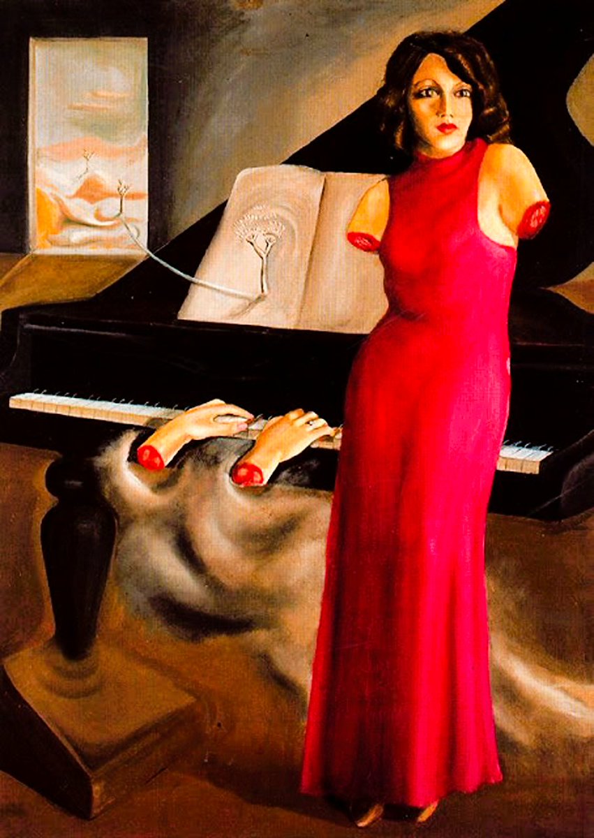 Oscar M. Domínguez,  1906 – 1957,  Spanish-born French surrealist painter;  1933 Portrait of Rome