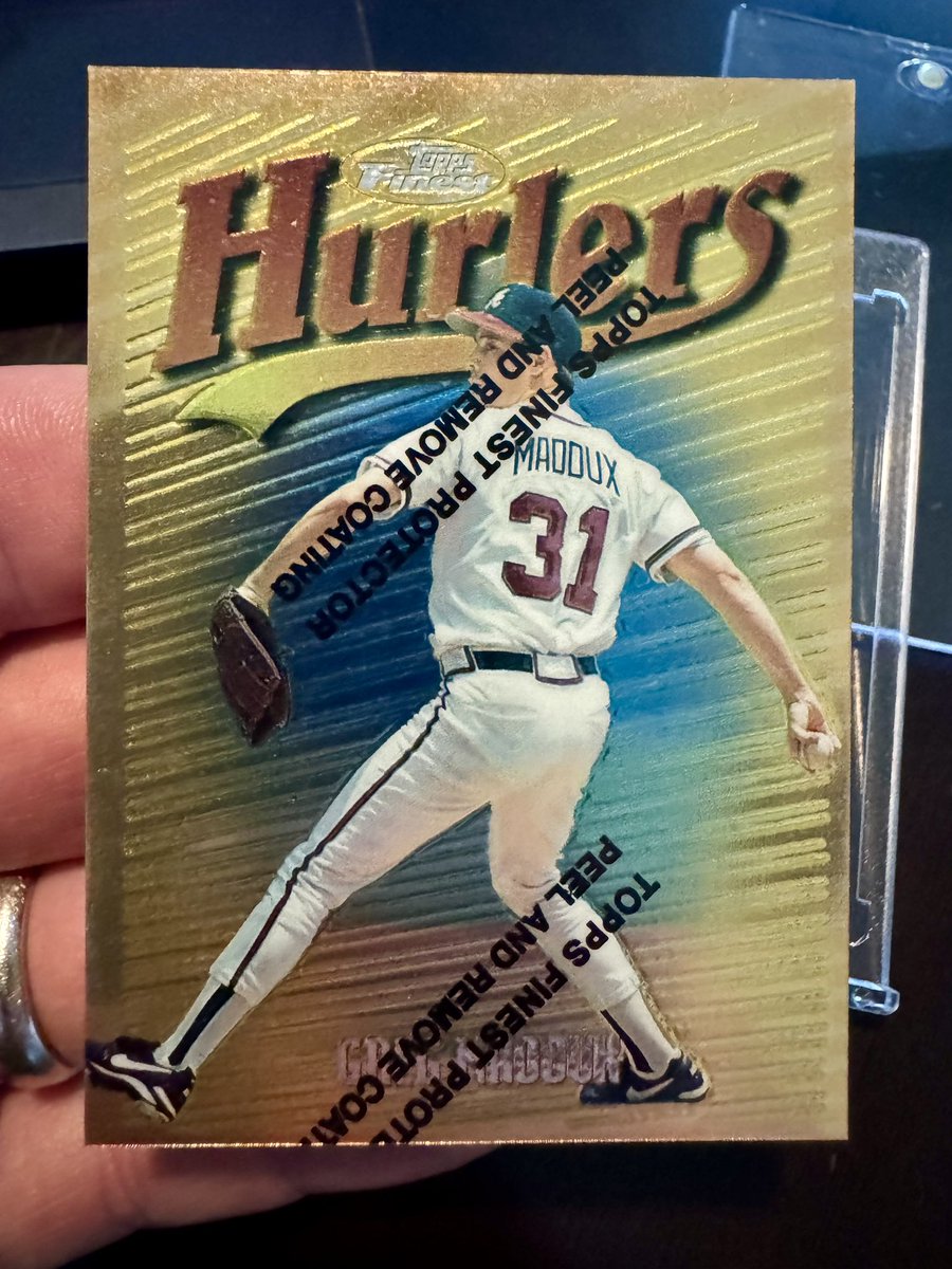 DanModerate's tweet image. Stopped by the LCS today and they had this 97’ Topps Finest for $15

Hard to pass up a Mad Dog Maddux Gold for under $20