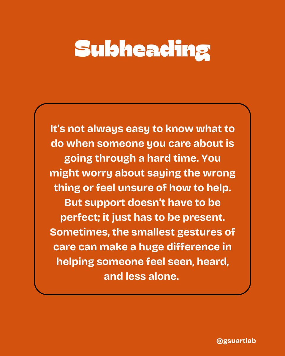 GSUARTLab's tweet image. Have you noticed a person in your life feeling down? Read here to see how you can support them! #mentalwellbeing #mentalhealthawareness #mentalhealth