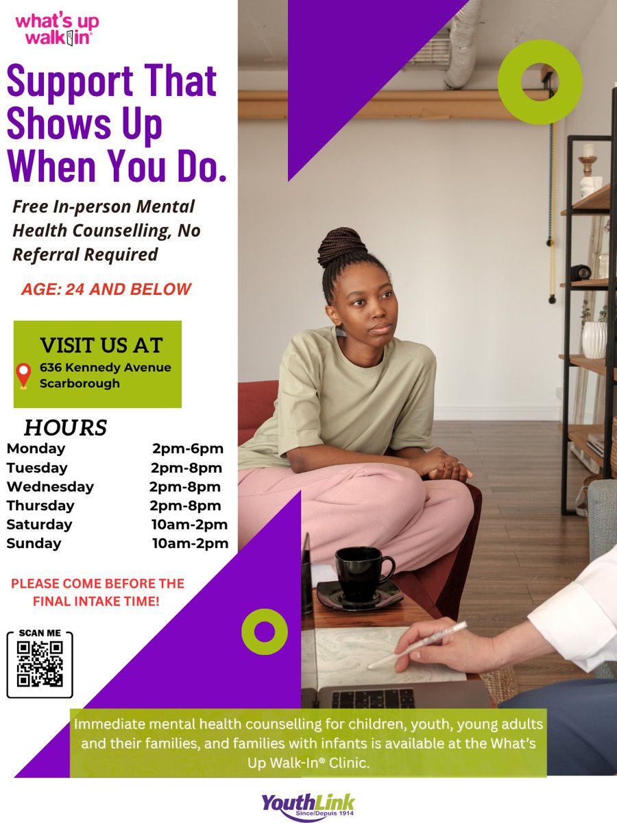 You don’t have to go through it alone.
Free, in-person mental health counselling for youth (24 and under).
No referral. No waitlist. Just support.
We’re here for you.
#counselling #support