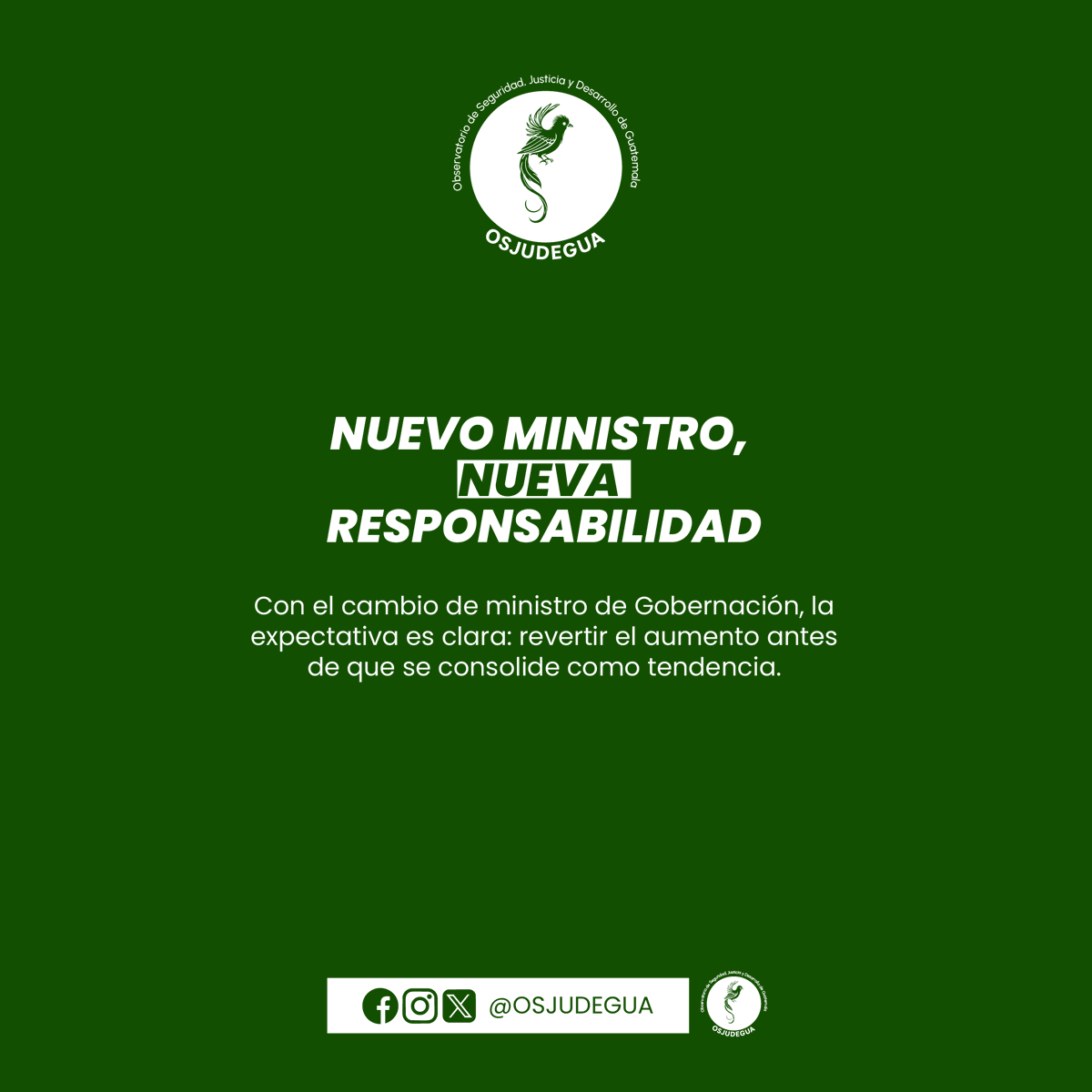 Luego de más de una década de descenso, la tasa de homicidios subió en 2025.
Con un nuevo ministro de Gobernación, aún hay oportunidad para cambiar la tendencia.
La información está disponible. ¿Dónde están las acciones?
