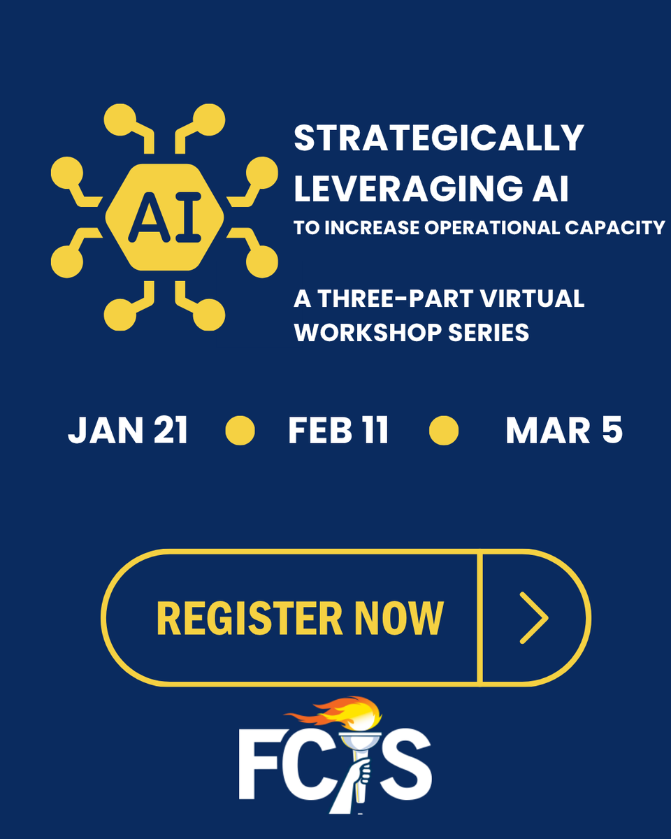 🚀 Registration now open for FCIS’s new 3-part virtual series: "Strategically Leveraging AI" (Jan 21, Feb 11, Mar 5).
Learn how AI can strengthen efficiency, strategy &amp; sustainability. 💡
#FCIS #IndependentSchools #EdLeadership #AIinEducation